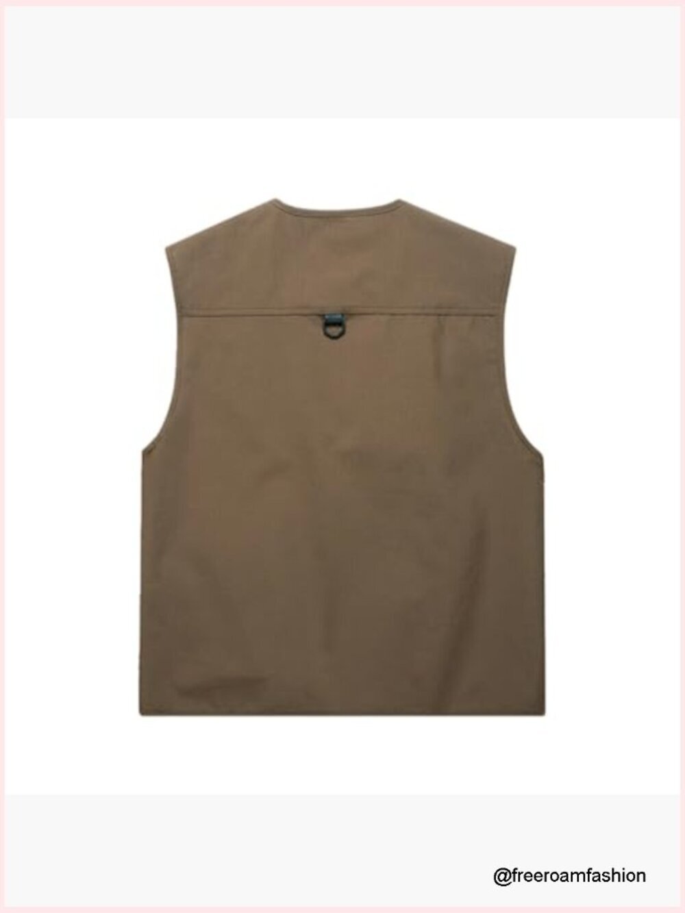 Men's Lightweight Waterproof Sleeveless Vest with 5 Cargo Pockets for Outdoor - Picture 3 of 7